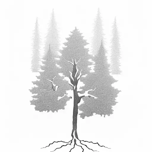 un arbre majestueux et solitaire peut représenter la solitude avec ma date de naissance "29-10-1998" tattoo design idea