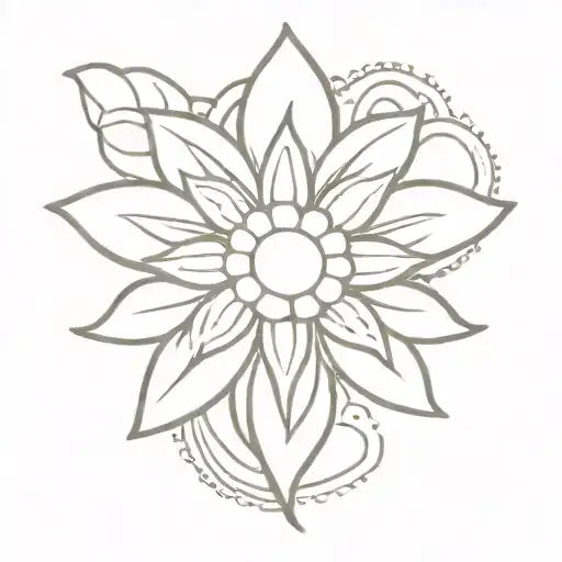 philippines sun with sampaguita minimal tattoo tattoo design idea