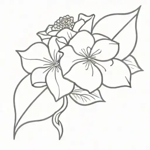 minimal fine line  sampaguita flower tattoo tattoo design idea