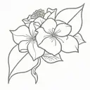minimal fine line  sampaguita flower tattoo tattoo design idea