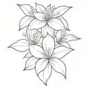 minimal fine line  sampaguita flower tattoo tattoo design idea