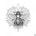 Honey Bee tattoo design idea