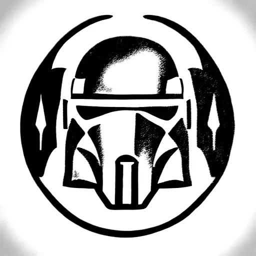 mandalorian star wars  tattoo design idea