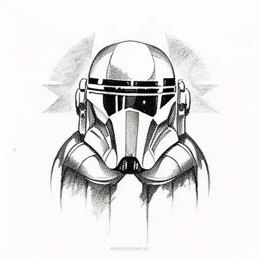 mandalorian star wars  tattoo design idea