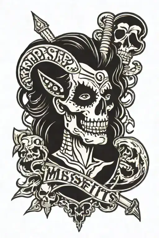 The Misfits band logo tattoo design idea