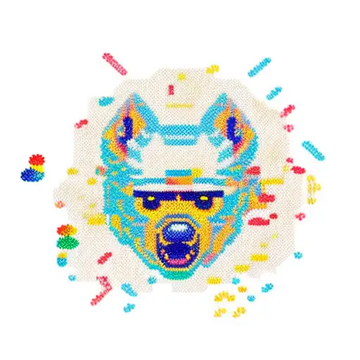  lego 2D com simbolo do autismo tattoo design idea