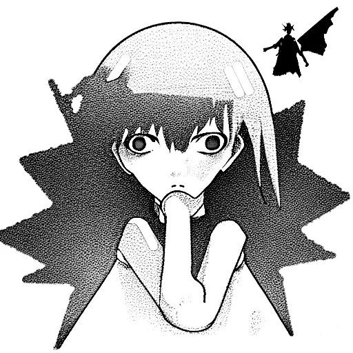 Serial Ex. Lain, cyberpunk, robotic, mecha, ethereal, darling in the franxx, sexy, mysterious, daint, ghost in the shell tattoo design idea
