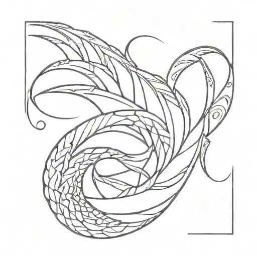 Tribal patterns morphing into dragon scales tattoo design idea