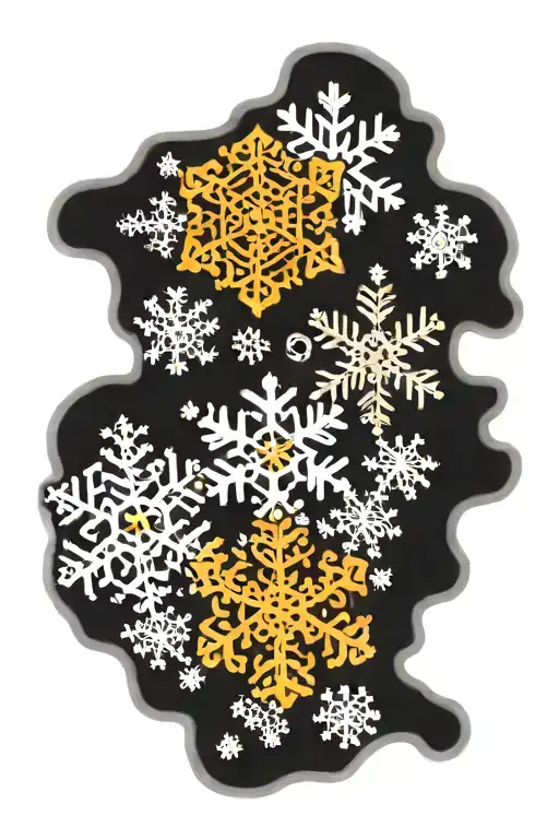 snowflakes 3 representing 3 kids names tattoo design idea