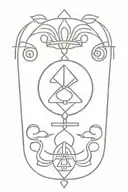 Tibetan symbols tattoo design idea