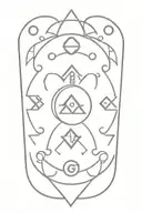 Tibetan symbols tattoo design idea