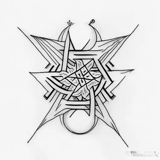 A minimalist tattoo to work and spirituality with a star of David tattoo design idea