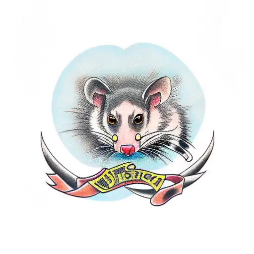 Buy Opossum Temporary Tattoo, Black Ink Possum, Forest Animal Tattoo,  Nature Tattoo, Stocking Stuffer, Weird Gift Online in India - Etsy