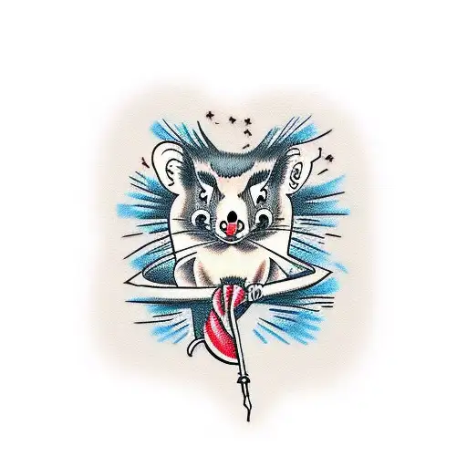 Opossum Temporary Tattoo, Black Ink Possum, Forest Animal Tattoo, Nature  Tattoo, Stocking Stuffer, Weird Gift - Etsy