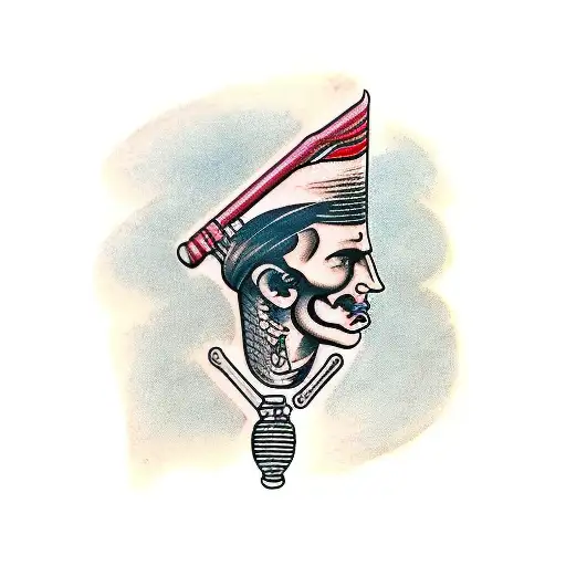 straight razor tattoo design idea