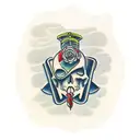 straight razor tattoo design idea