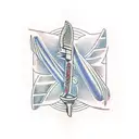 straight razor tattoo design idea