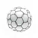 A dynamic composition of a soccer ball floating on a tranquil lake surface tattoo design idea
