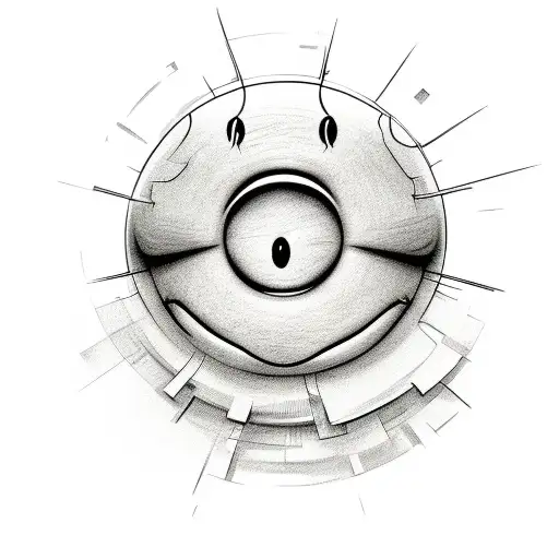 dollar sign eyes smiley face  tattoo design idea