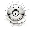 dollar sign eyes smiley face  tattoo design idea