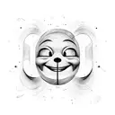 dollar sign eyes smiley face  tattoo design idea