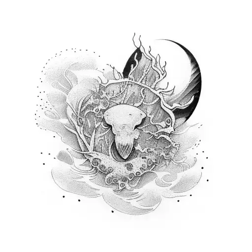 Design a tattoo that represents the client's love for nature and their son, incorporating elements of surf tattoo design idea