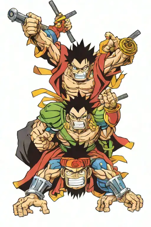 Luffy zoro Optimus prime bumblebee  goku and vegeta tattoo design idea