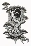 yggdrasil with ratatoskr tattoo design idea