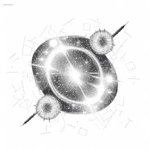 A sparkling star in the center. Add a dot-to-dot puzzle constelation of big dipper tattoo design idea