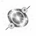 A sparkling star in the center. Add a dot-to-dot puzzle constelation of big dipper tattoo design idea