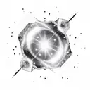 A sparkling star in the center. Add a dot-to-dot puzzle constelation of big dipper tattoo design idea