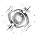 A sparkling star in the center. Add a dot-to-dot puzzle constelation of big dipper tattoo design idea