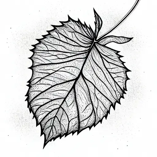 Leaf tattoo design idea