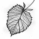 Leaf tattoo design idea