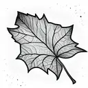 Leaf tattoo design idea