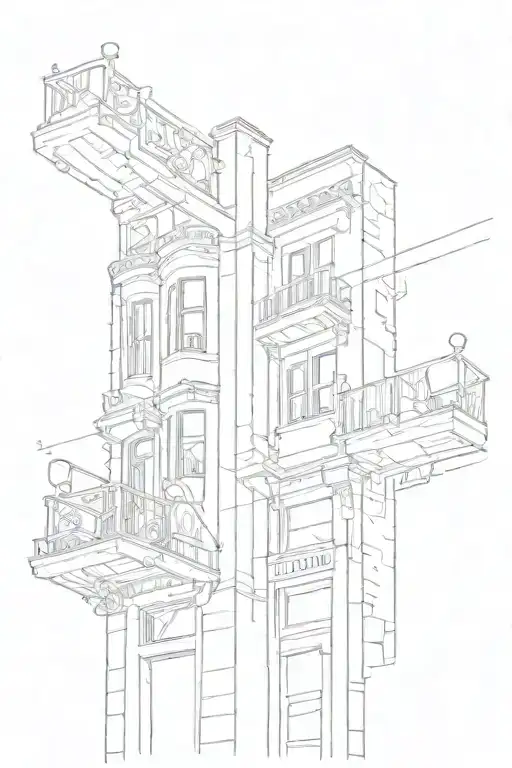 nyc building, Henderson and broadway street signs, west Brighton, guns, money, violence  tattoo design idea