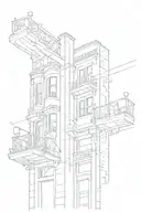 nyc building, Henderson and broadway street signs, west Brighton, guns, money, violence  tattoo design idea