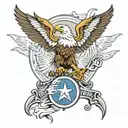 eagles  for air force  tattoo design idea