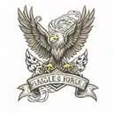 eagles  for air force  tattoo design idea