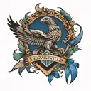 House Ravenclaw eagle final fantasy style design tattoo design idea