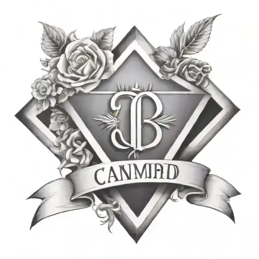 diamond with C initials and Section  tattoo design idea