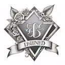 diamond with C initials and Section  tattoo design idea