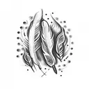 Feather tattoo design idea