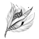 Feather tattoo design idea