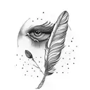 Feather tattoo design idea