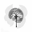 ginkgo, change in life, palm tree, conifer tattoo design idea