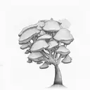 ginkgo, change in life, palm tree, conifer tattoo design idea