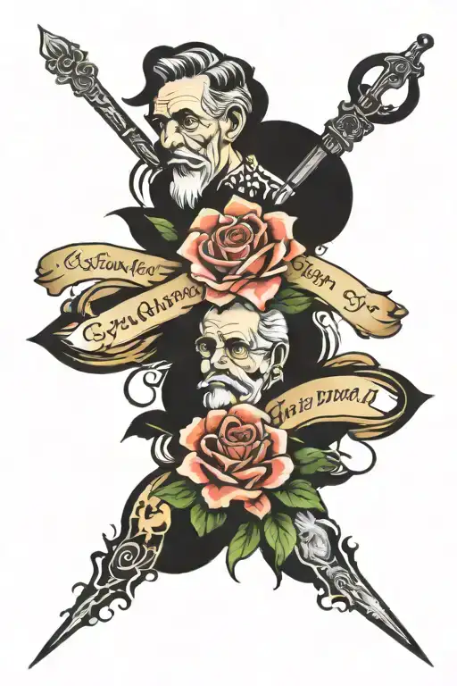 family signatures grandparents tattoo design idea
