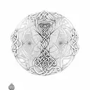 Celtic tree of life with Celtic word for love in it tattoo design idea