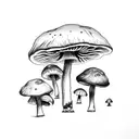 mushrooms lighter tattoo design idea